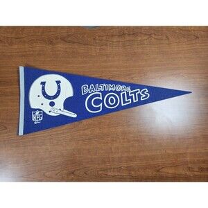 Vintage 1967 Baltimore Colts 30" One Bar Helmet Felt Pennant